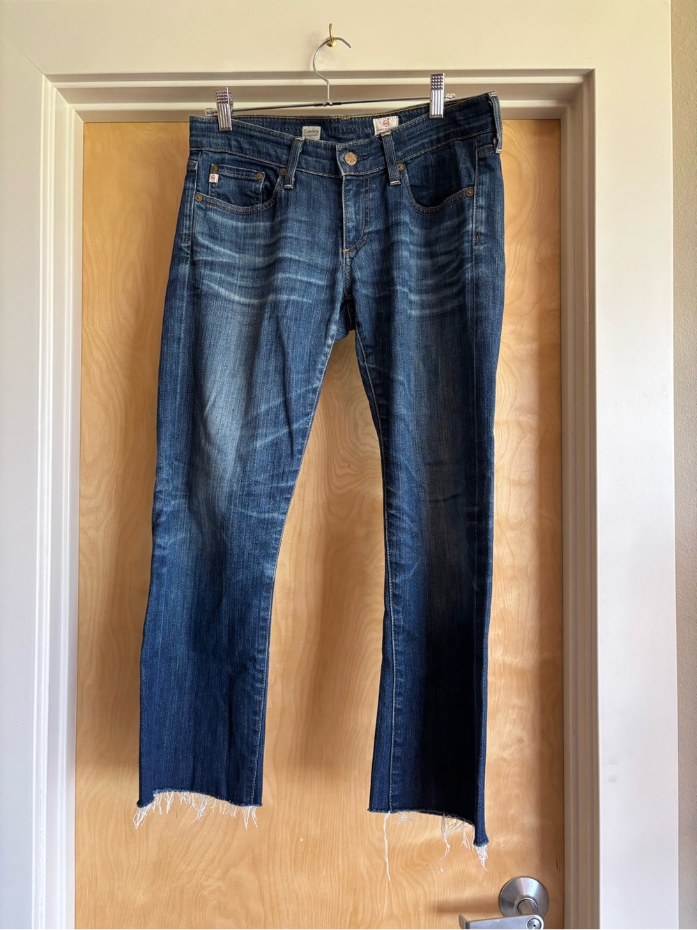 AG Adriano Goldschmied The Tomboy Relaxed Straight Raw Hem Jeans